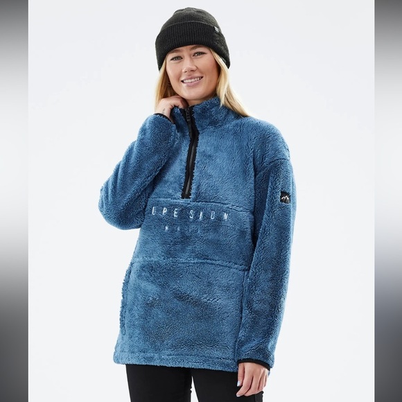 DOPE Blue Fleece Women's Sweater - Picture 1 of 13